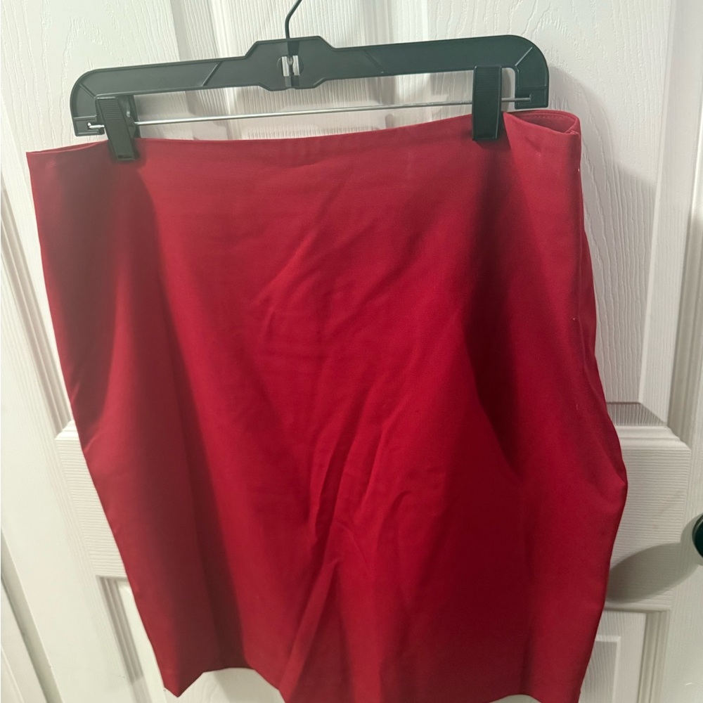 The Limited Vibrant Red Pencil Skirt